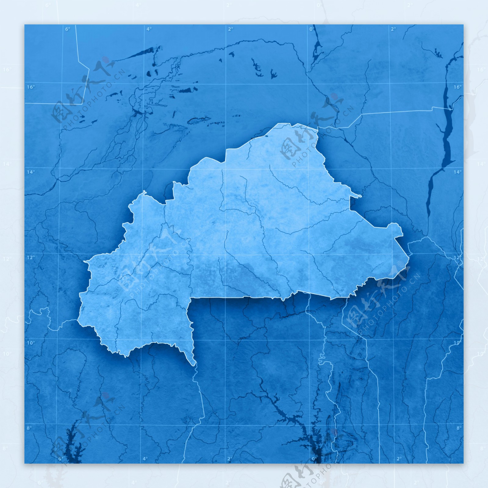 蓝色地图