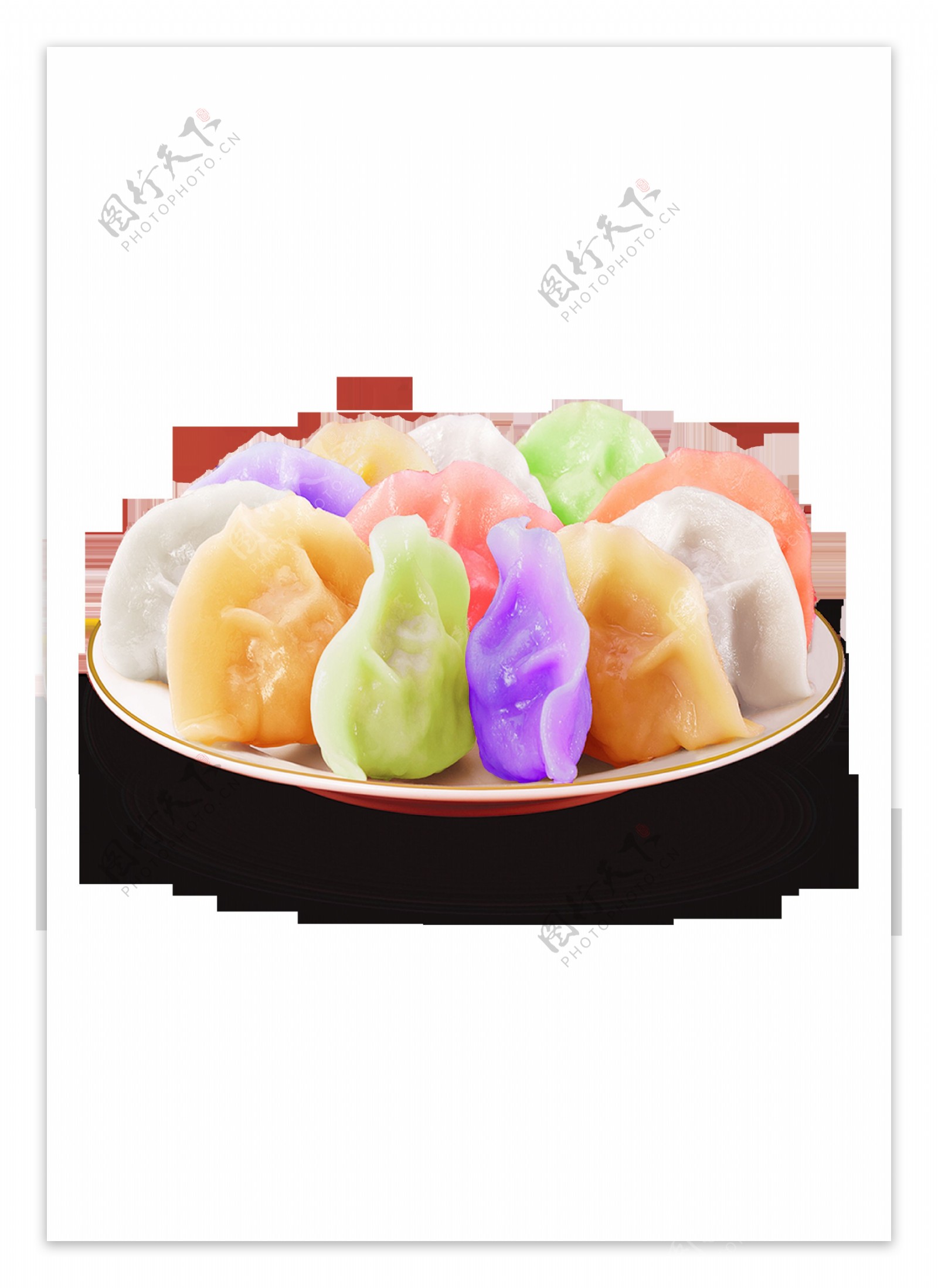 餐饮五彩水饺图片素材