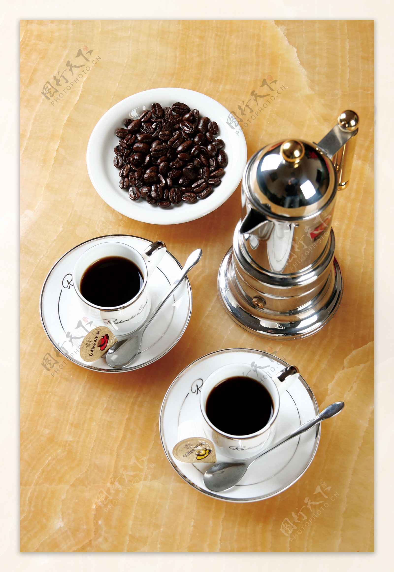 咖啡咖啡豆咖啡壶图片