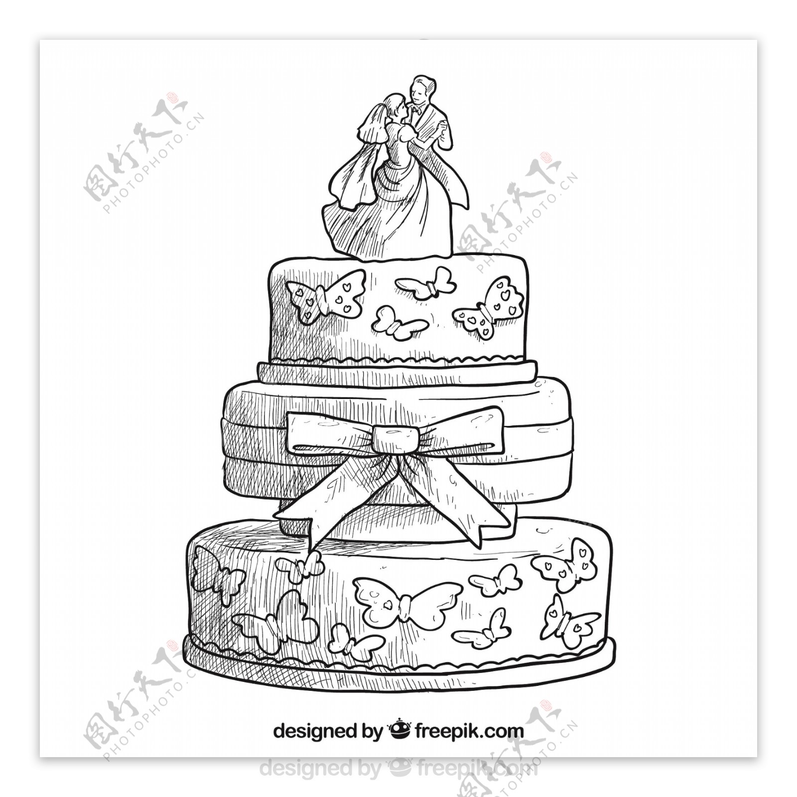 手拉结婚蛋糕