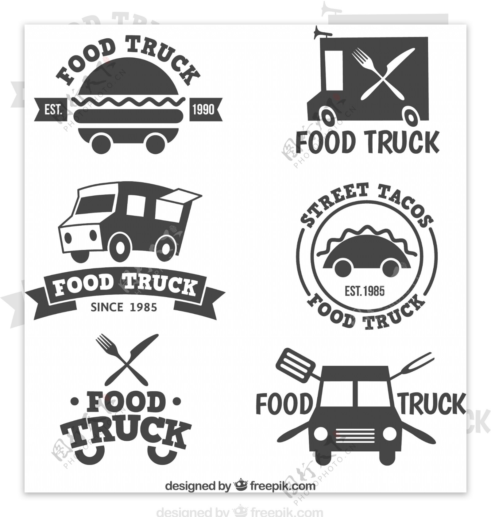 食品卡车标志收藏
