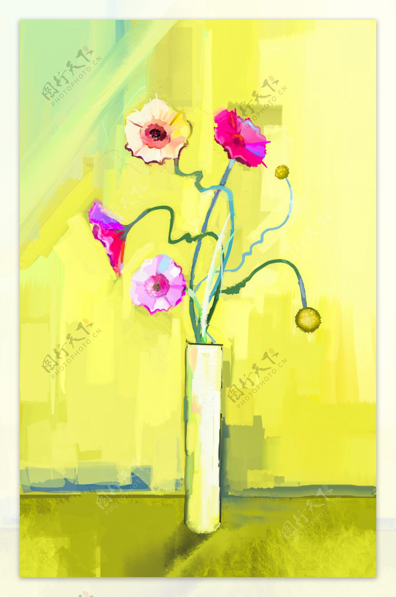 玫瑰月季彩铅画🌹-玻璃花瓶插花|纯艺术|绘画|十三妹Art - 原创作品 - 站酷 (ZCOOL)