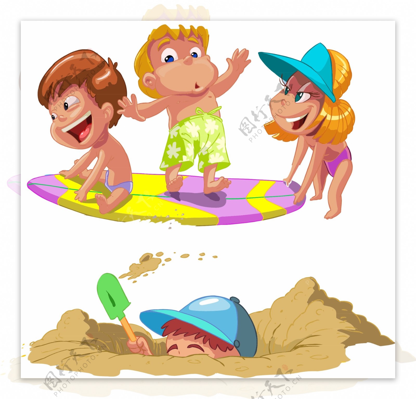 夏季儿童沙滩儿童