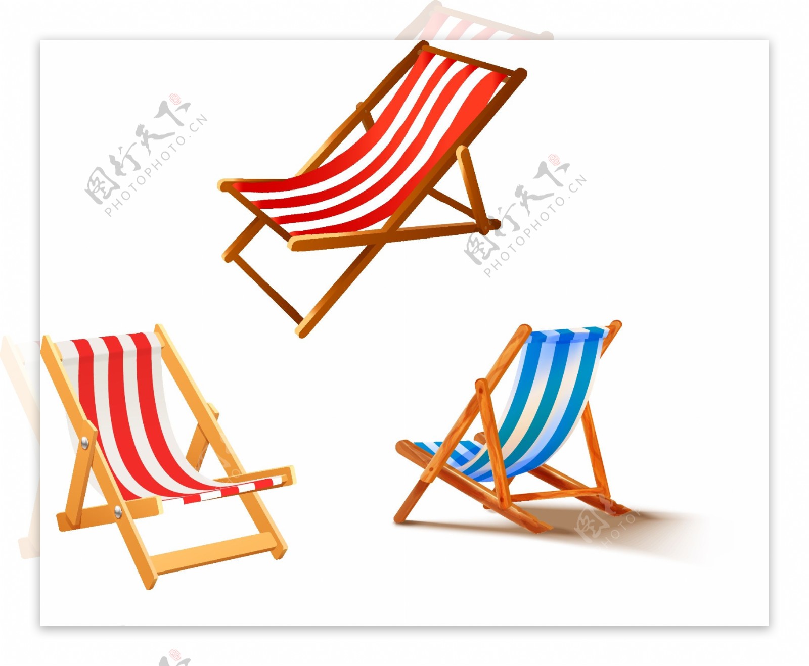 沙滩躺椅素材
