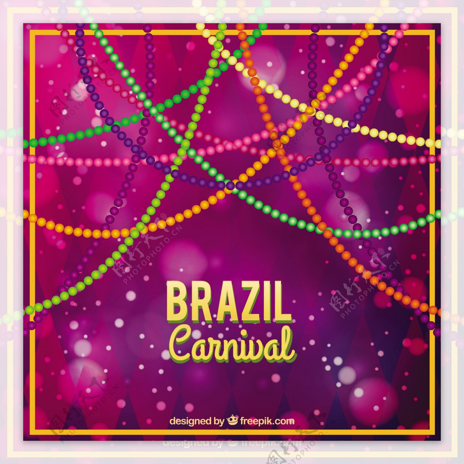 丰富多彩的巴西狂欢节的背景背景虚化效果