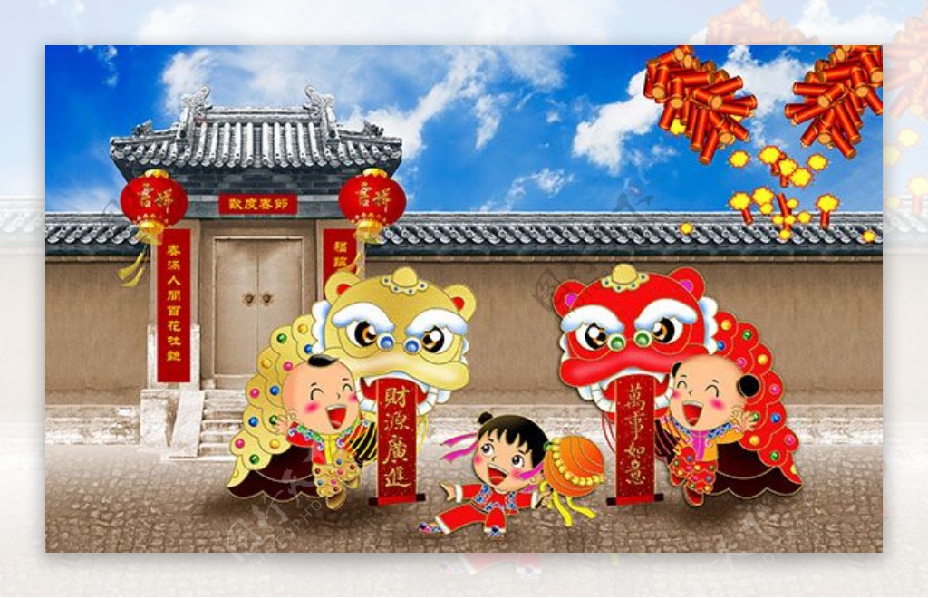 中国传统新年春节元素设计素材