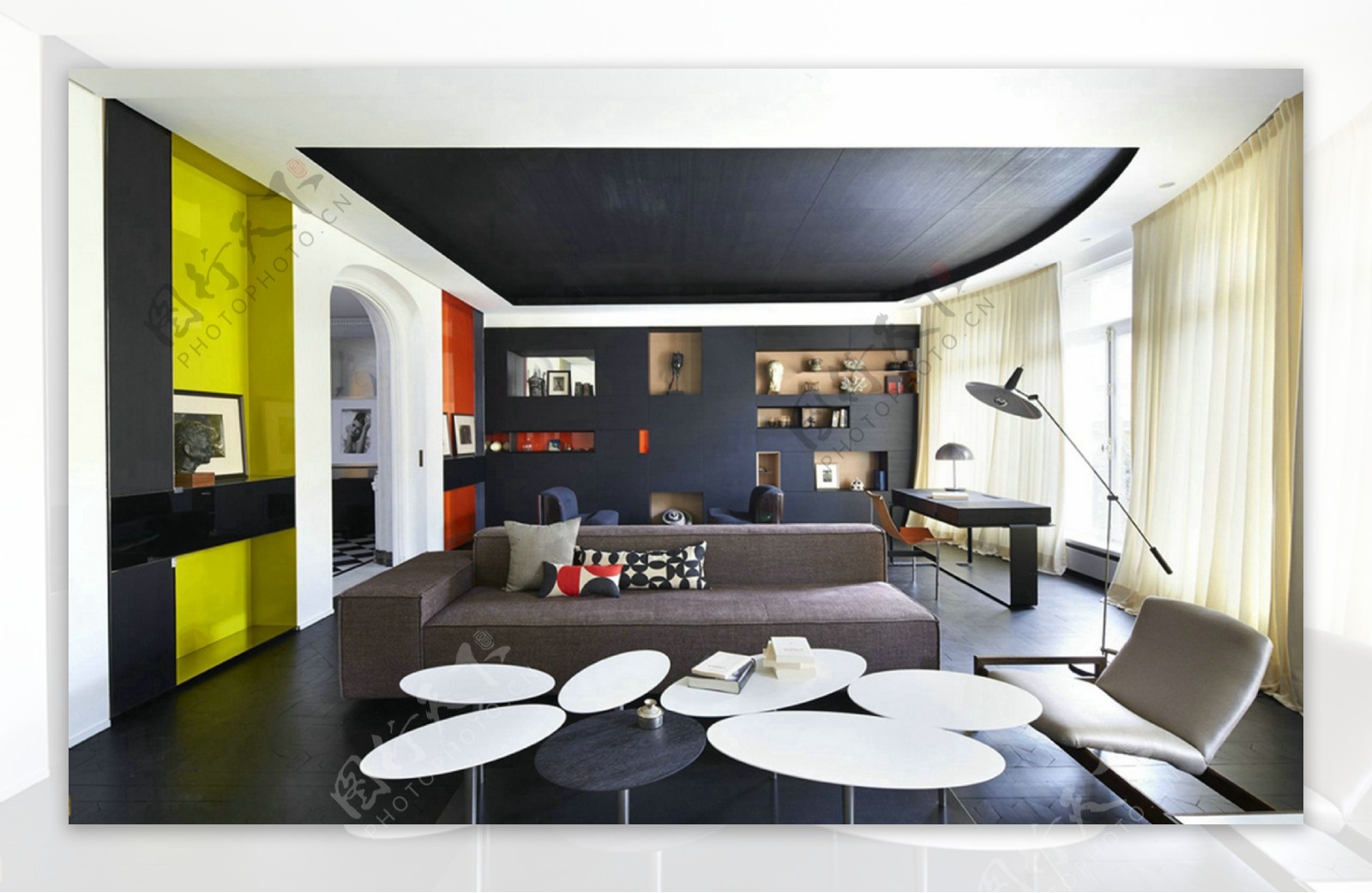 现代创意书房休闲室室内设计家装效果图