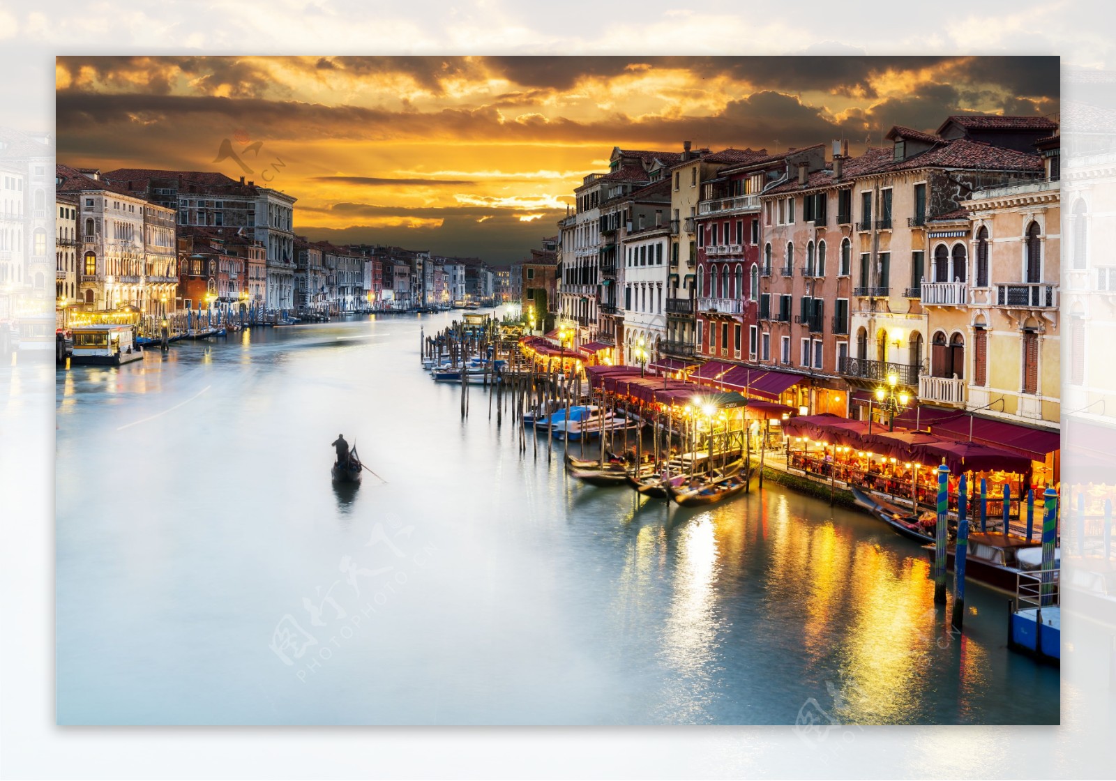 美丽威尼斯河流风景图片