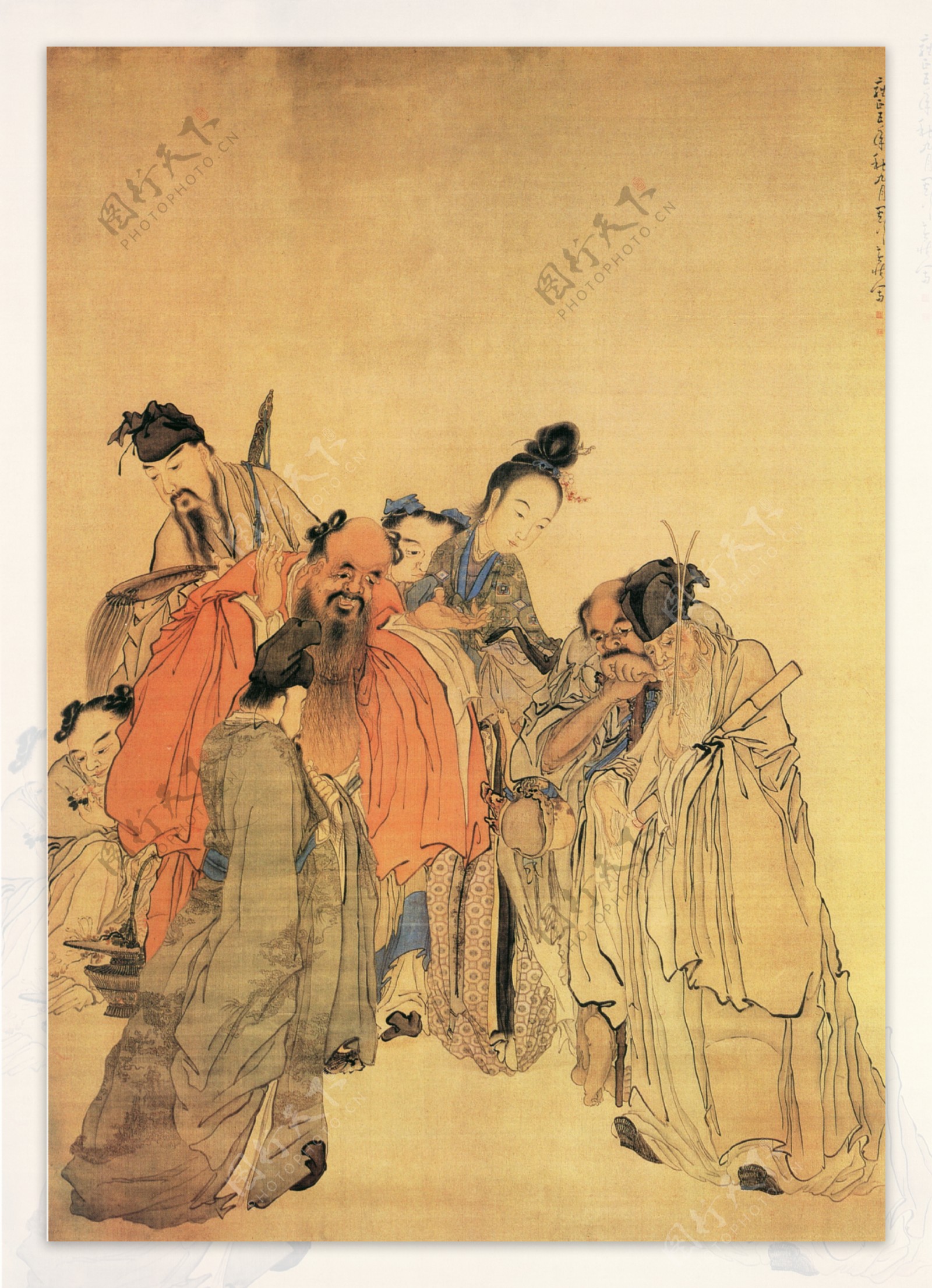 八仙图人物画中国古画0421