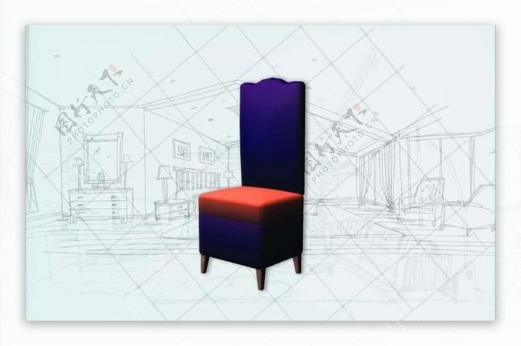 国际主义家具椅子0583D模型