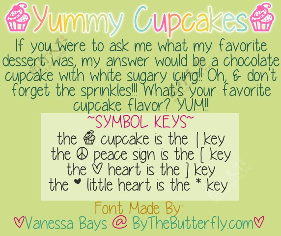 yummycupcakes字体