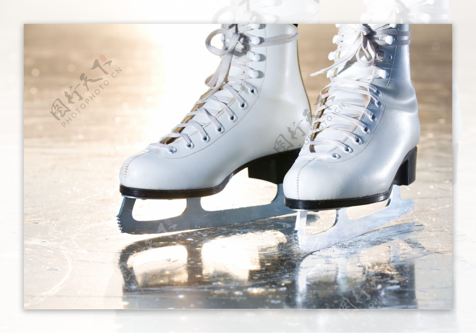 冰面上的冰刀鞋图片