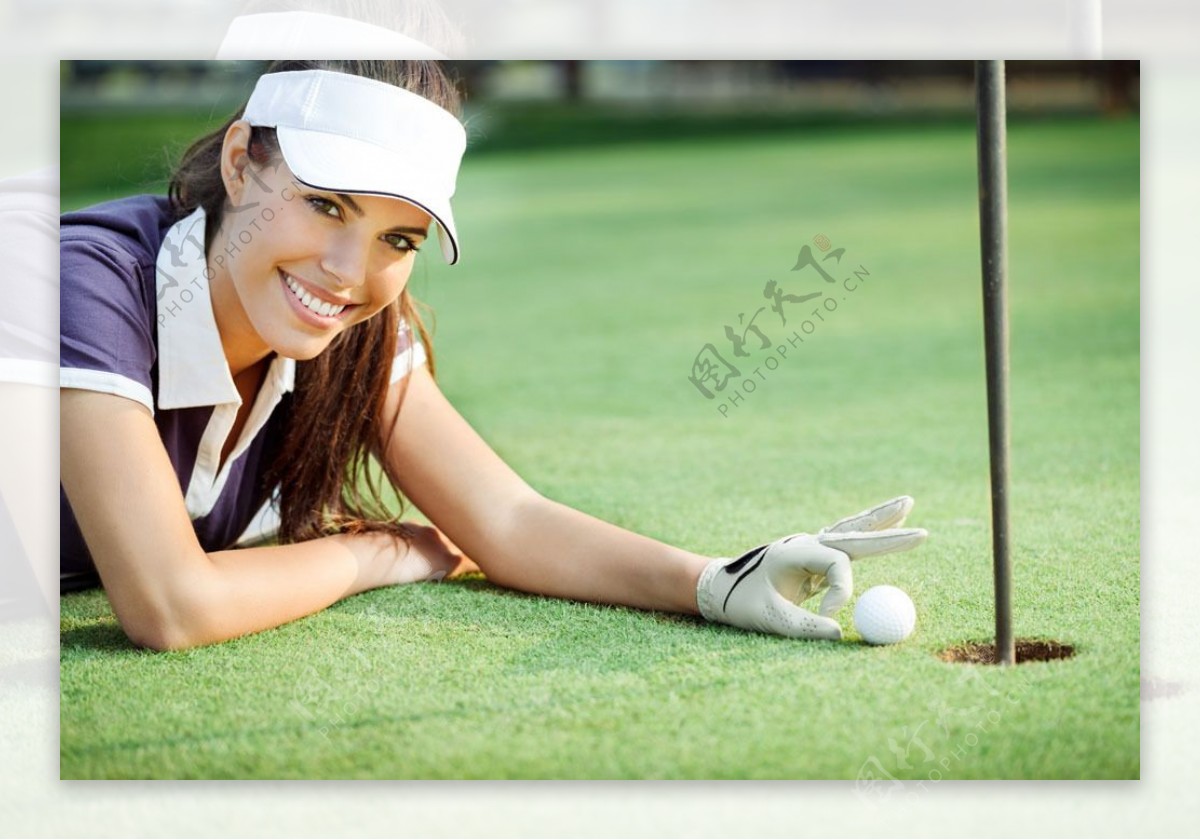 高尔夫球美女图片
