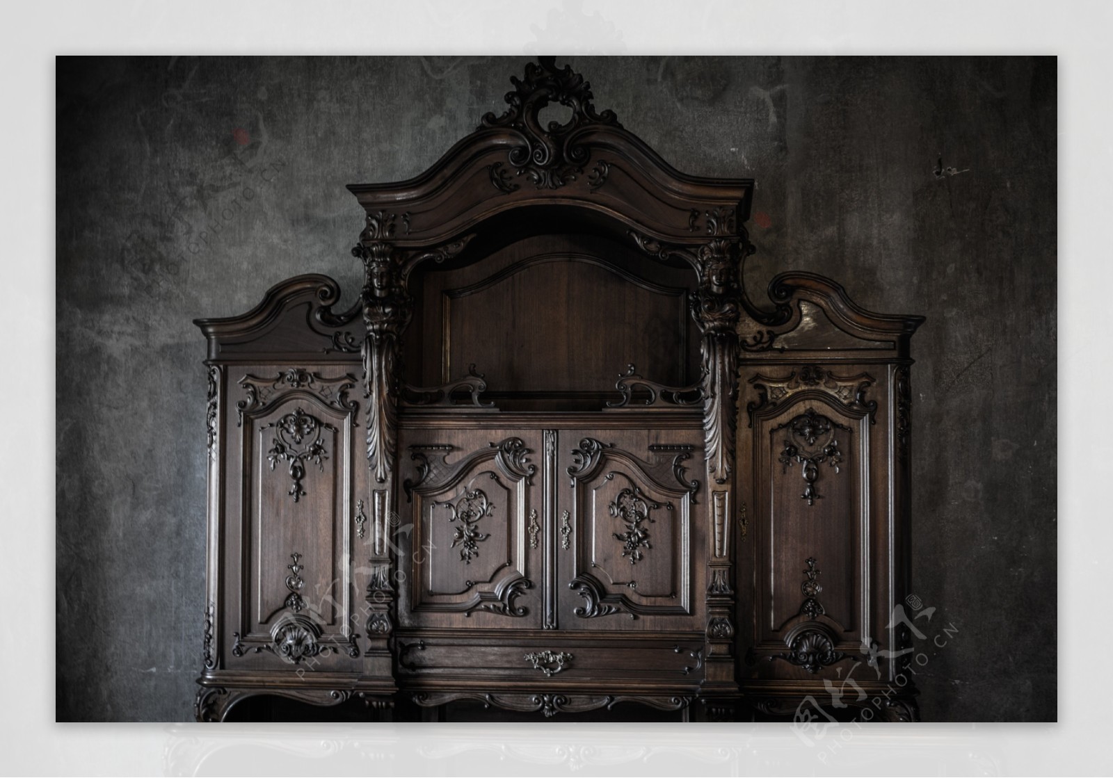 欧式复古装饰柜效果图图片