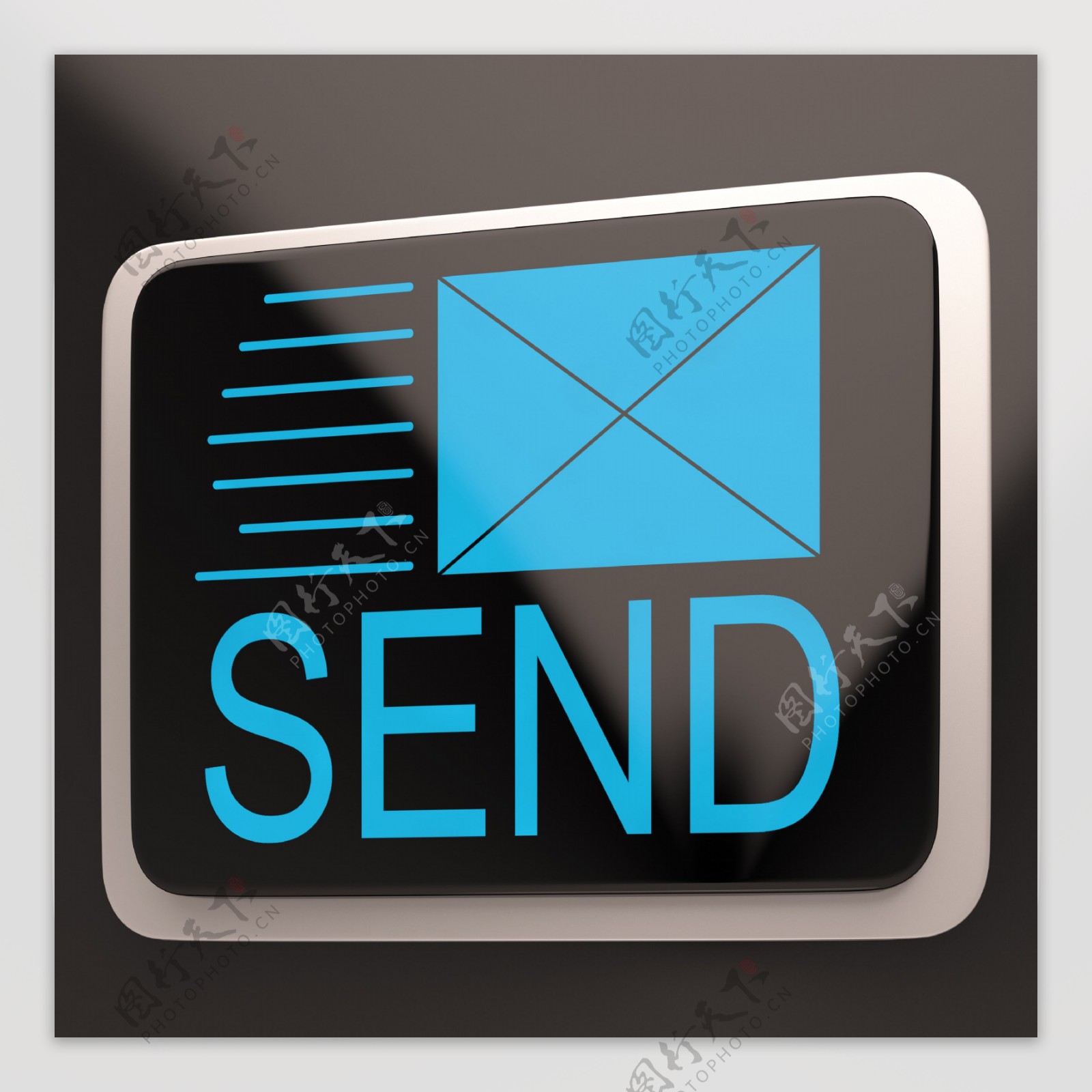 把信封显示电子邮件收件箱的在线