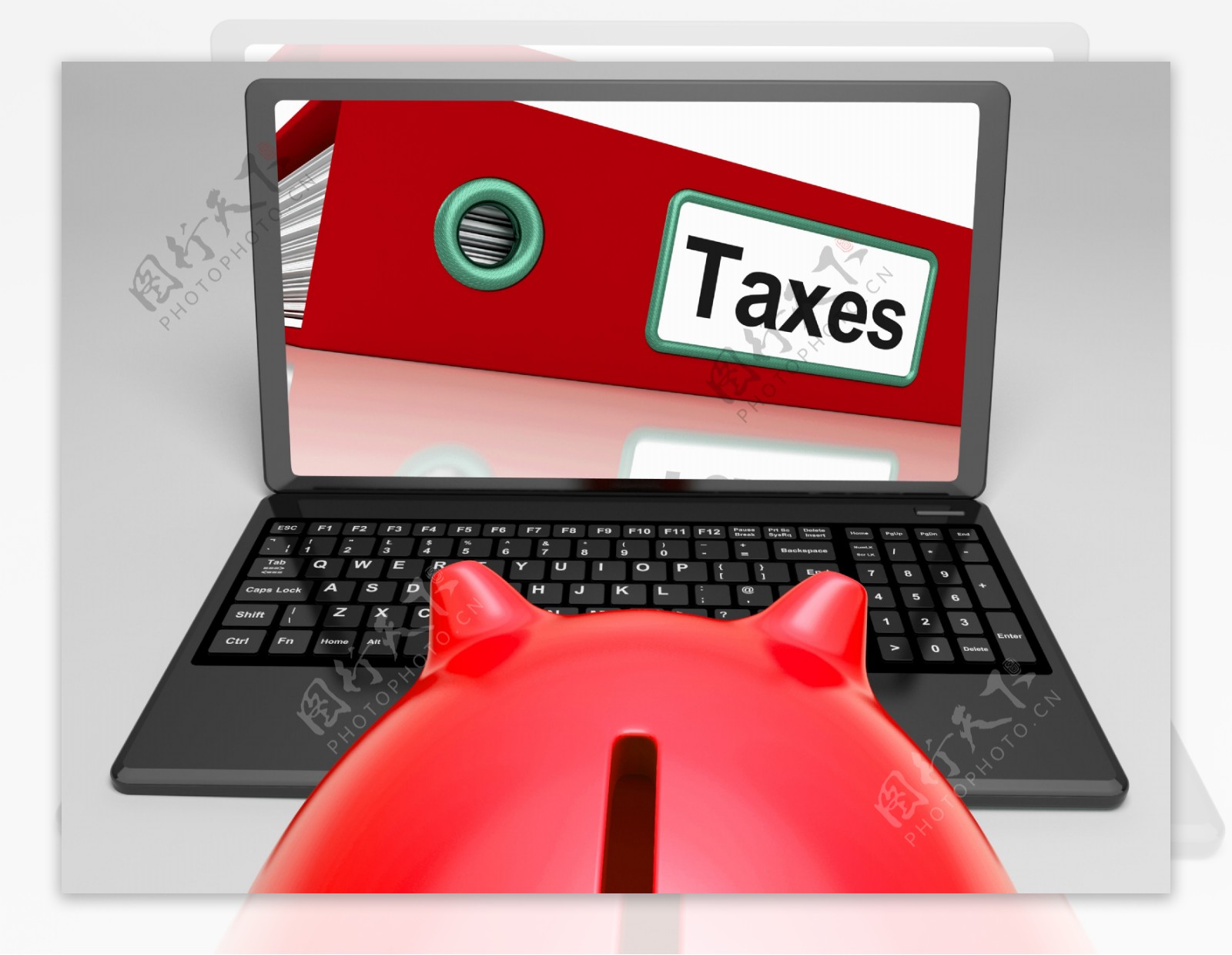 税收文件在笔记本电脑显示税收