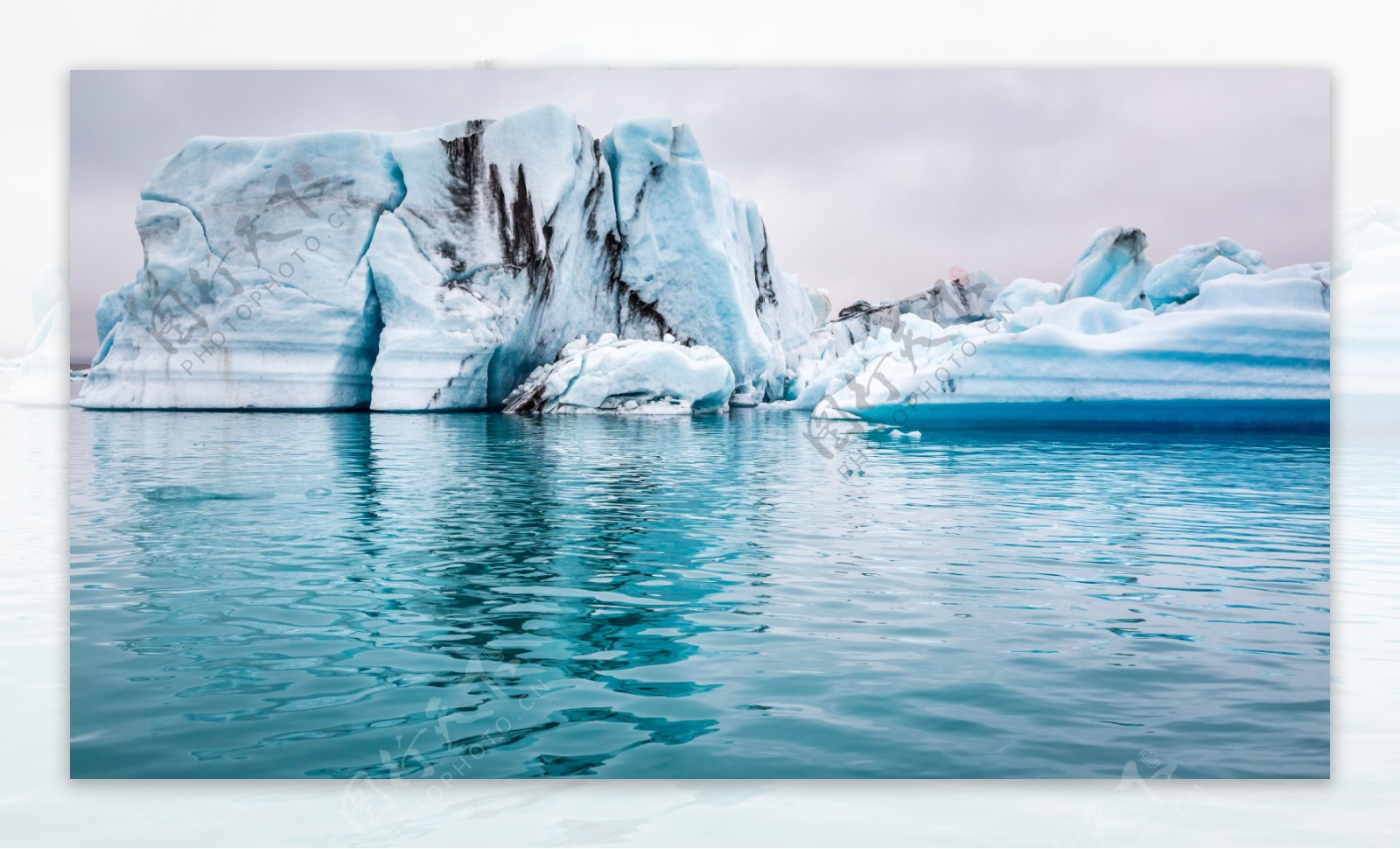 唯美南极冰川风景图片