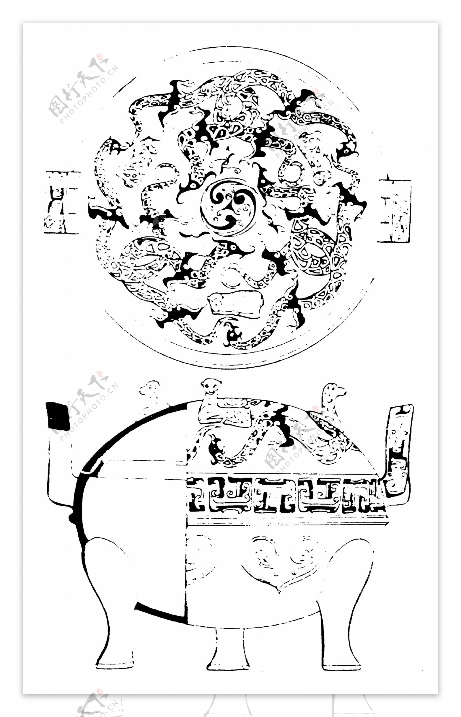 器物图案秦汉时期图案中国传统图案图案179