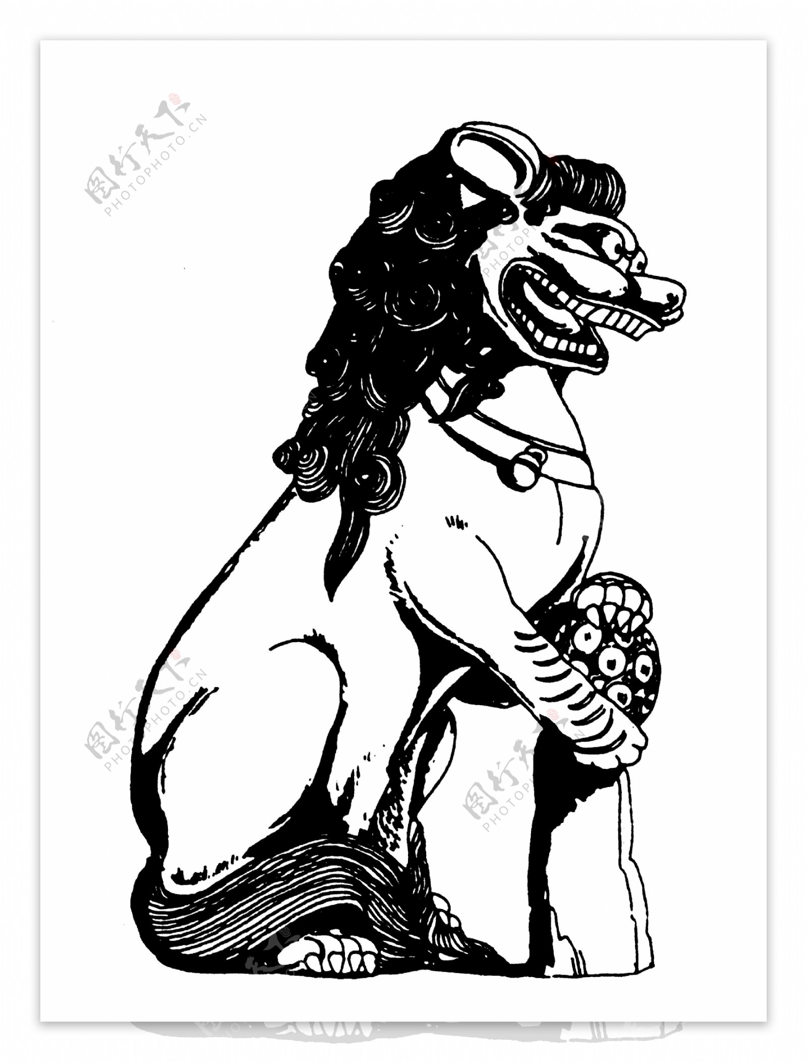 石狮图案清代图案中国传统图案12