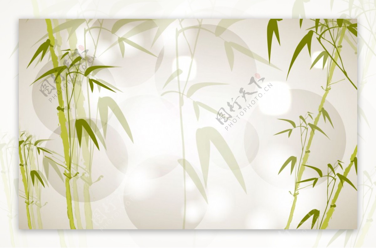 竹子元素装饰背景墙