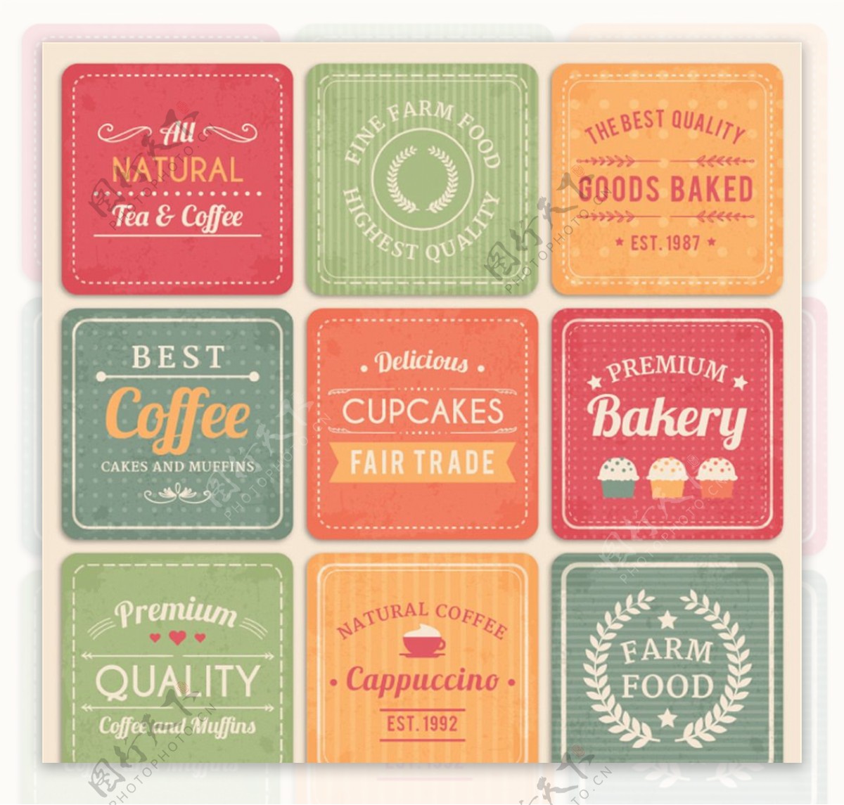 咖啡与食品海报矢量素材