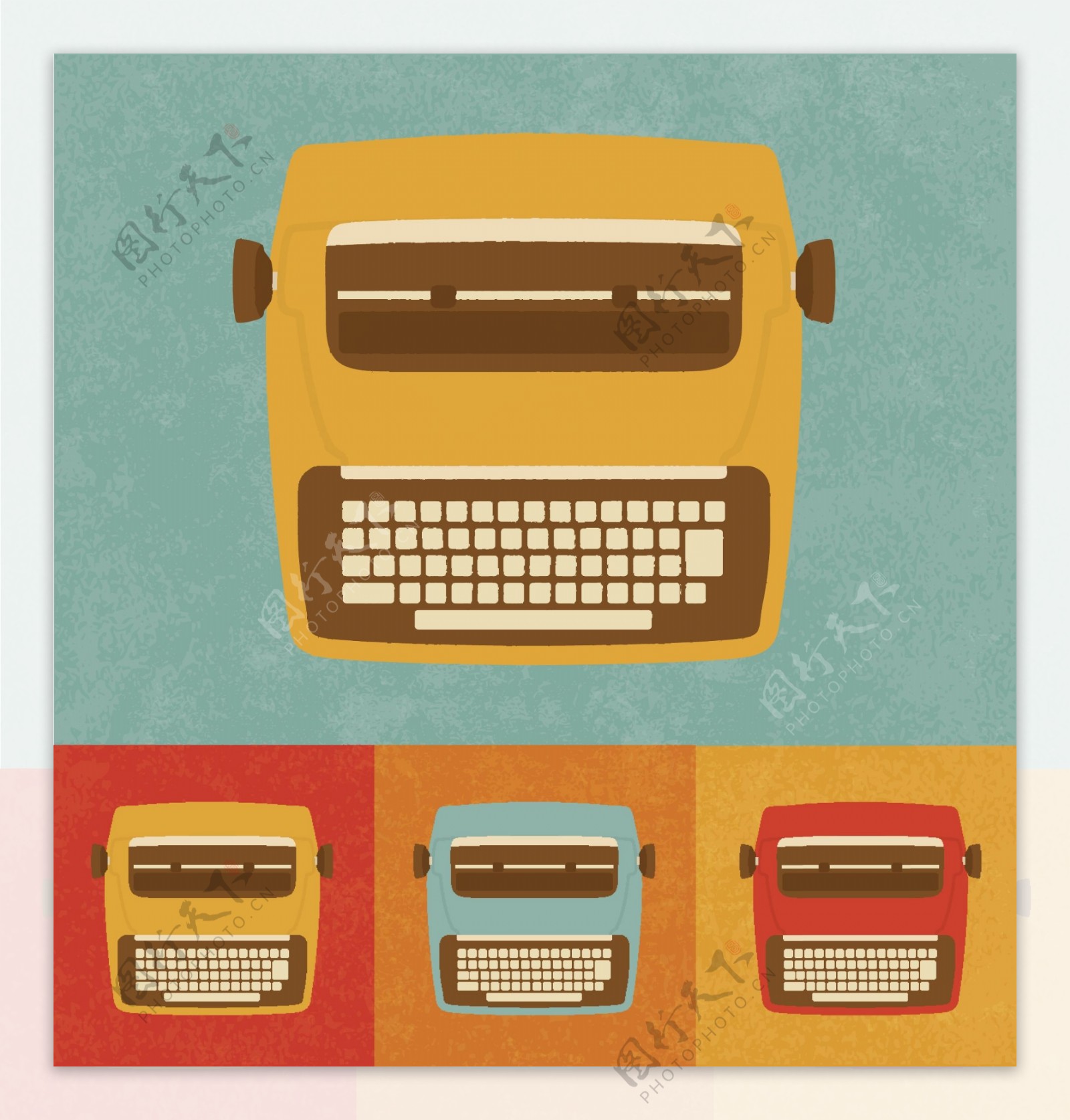 复古的图标打字机