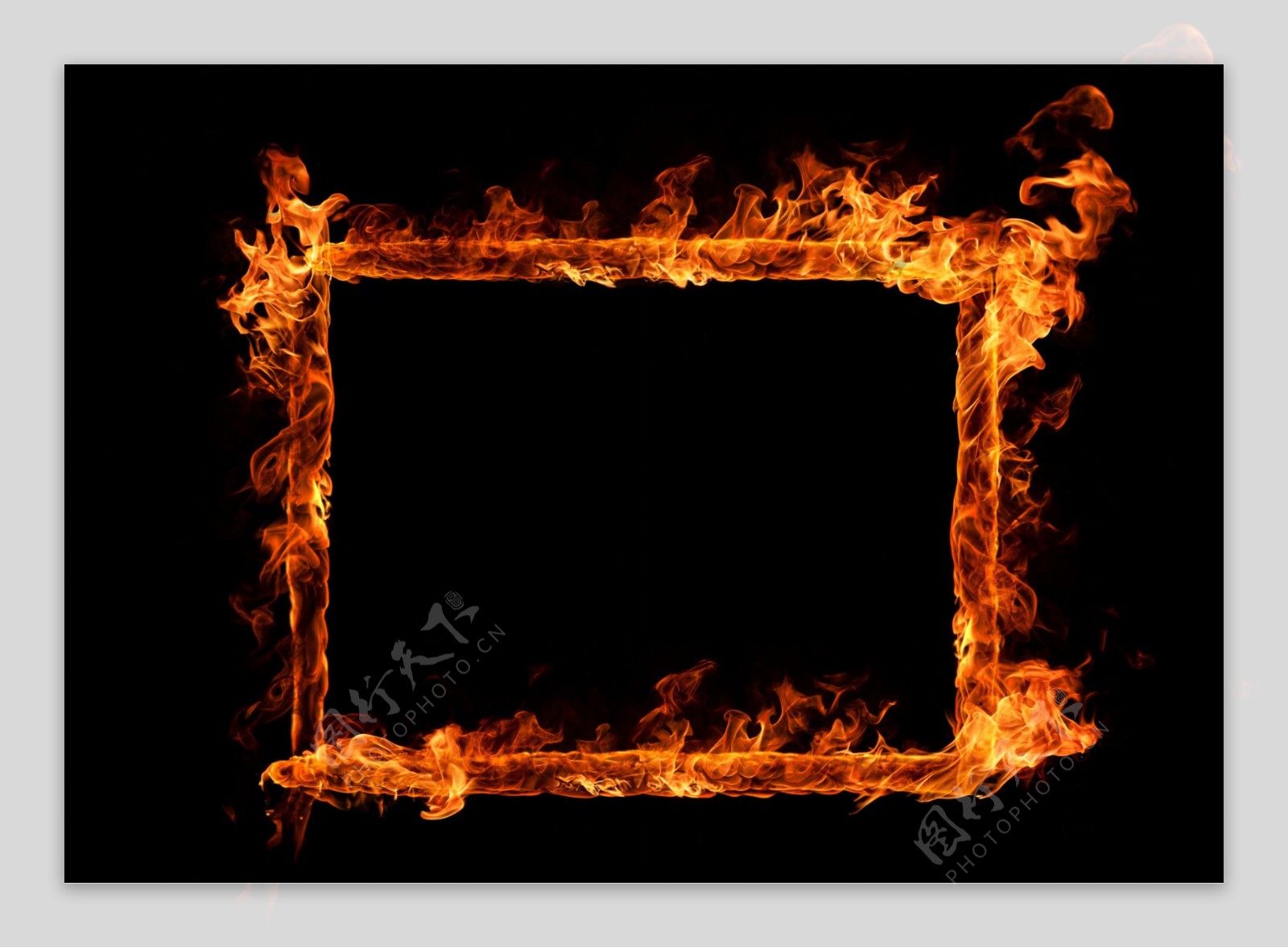 燃烧的边框图片