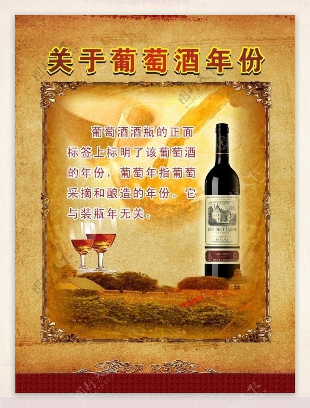葡萄酒年份海报