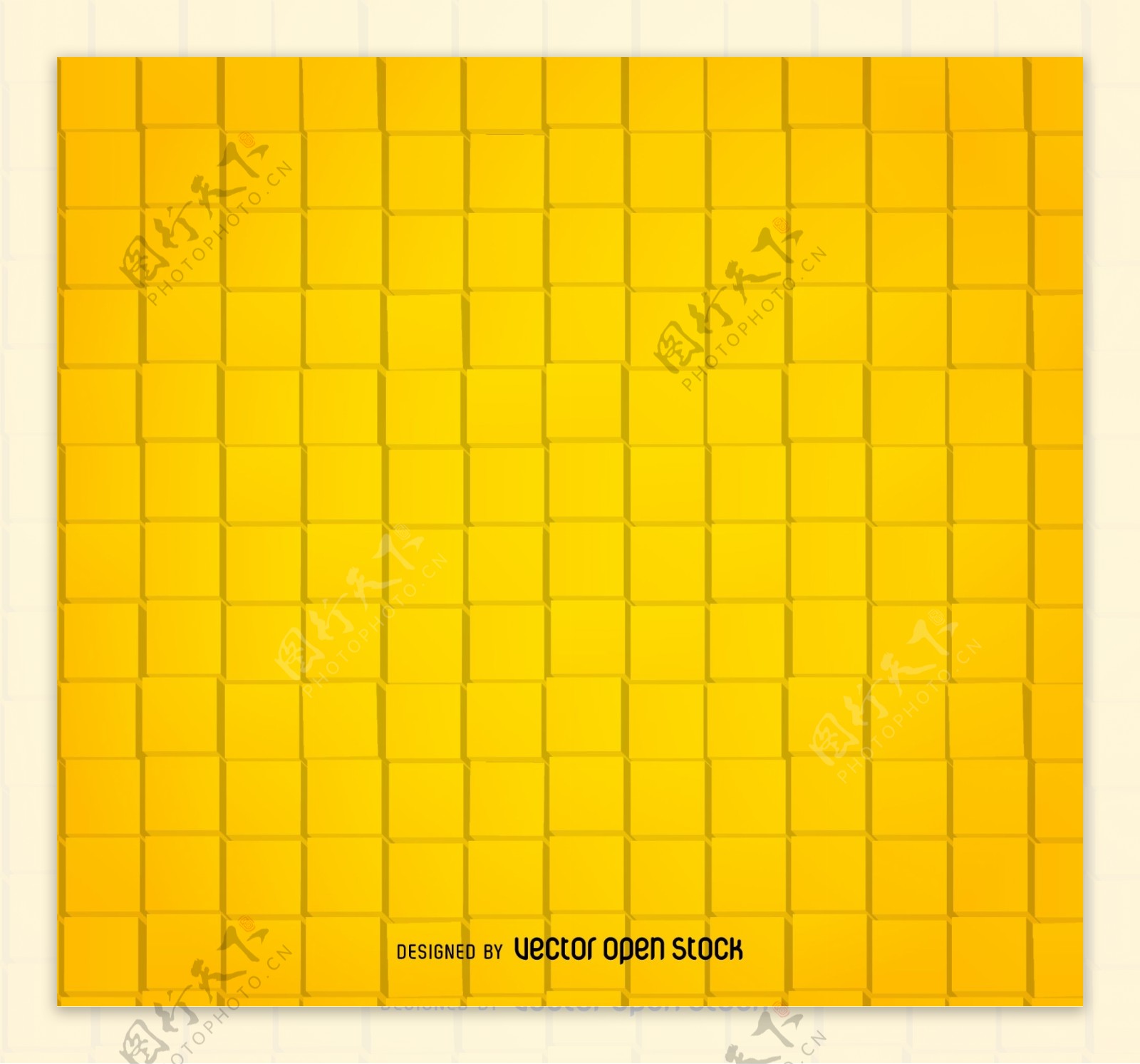 黄色平方抽象模式
