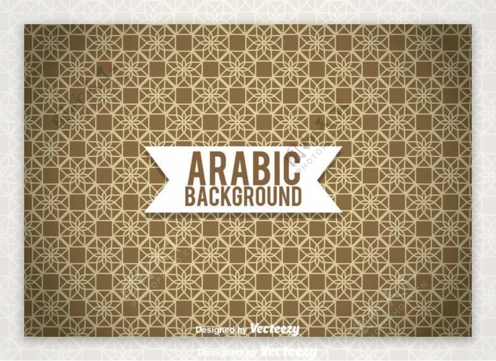 阿拉伯装饰棕色背景