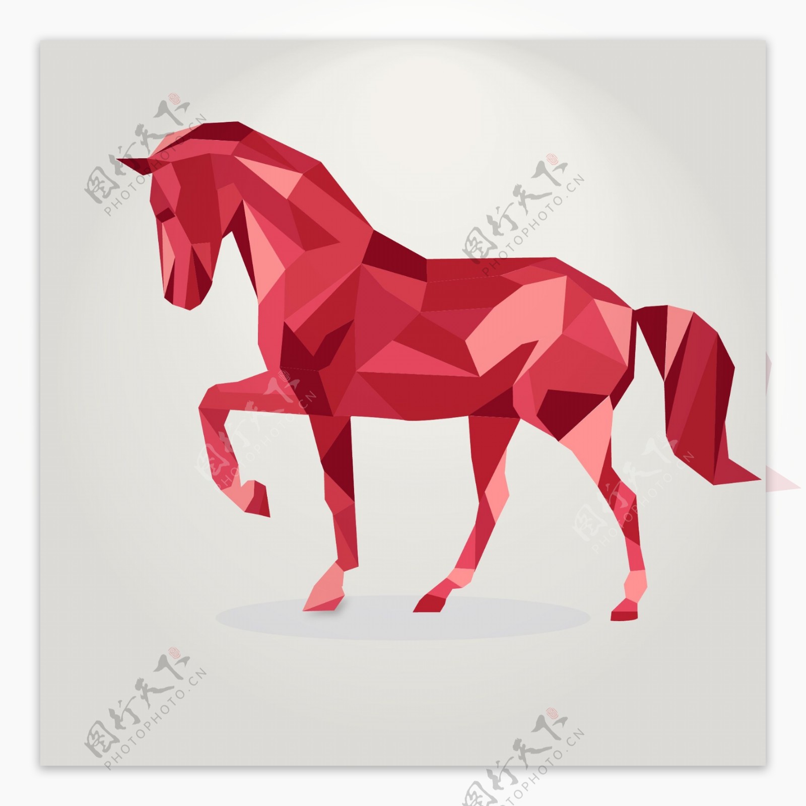 矢量3D红马