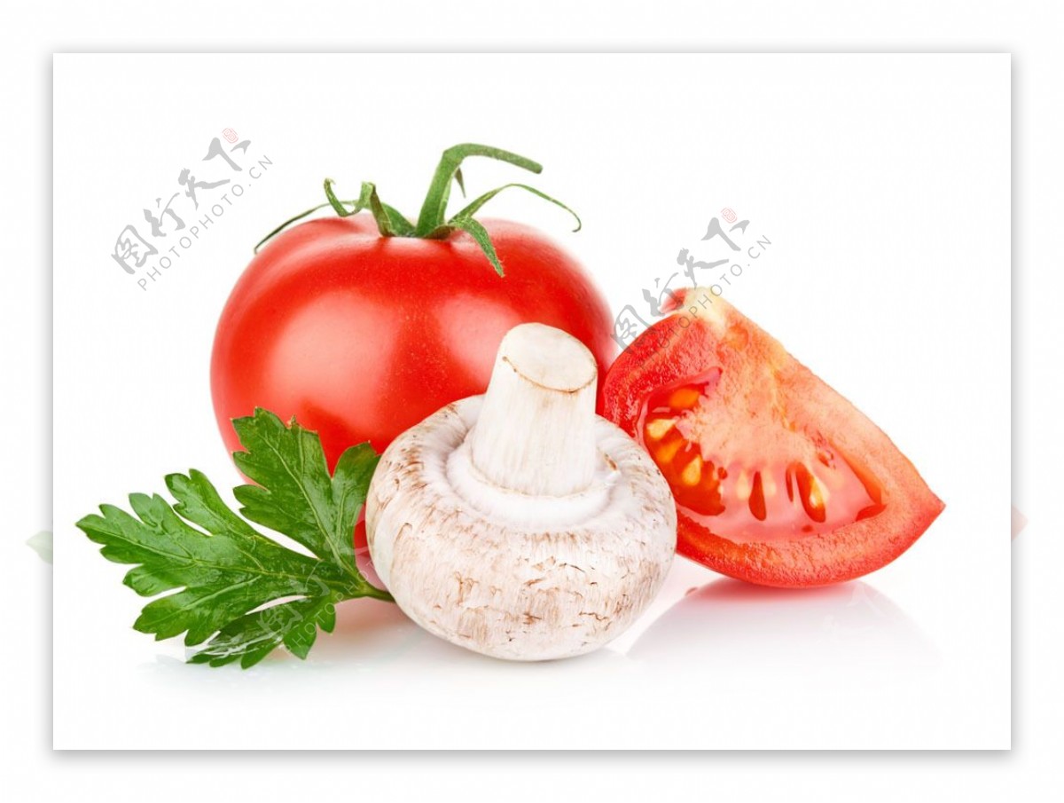 磨菇与西红柿图片