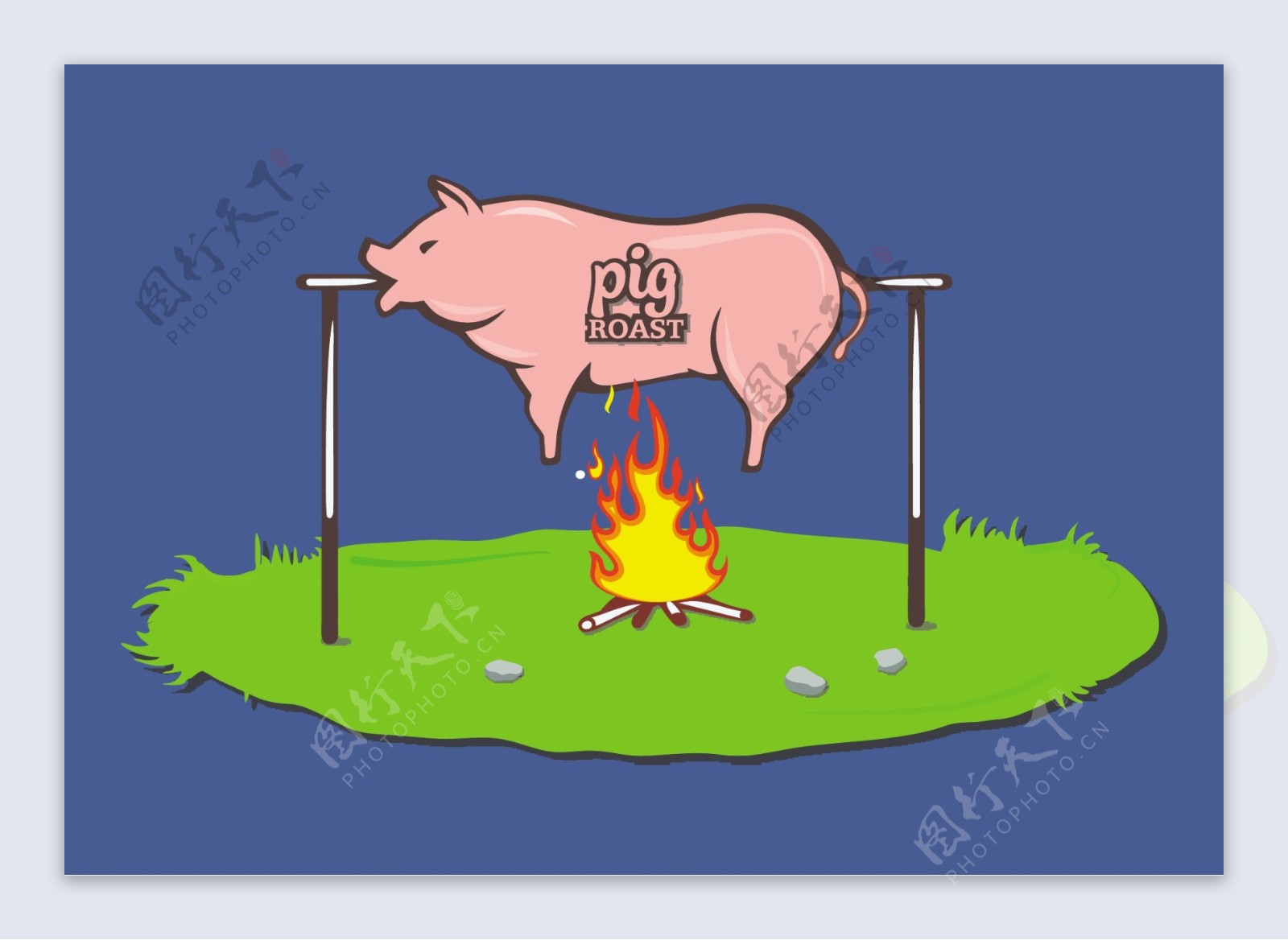 烤猪设计图