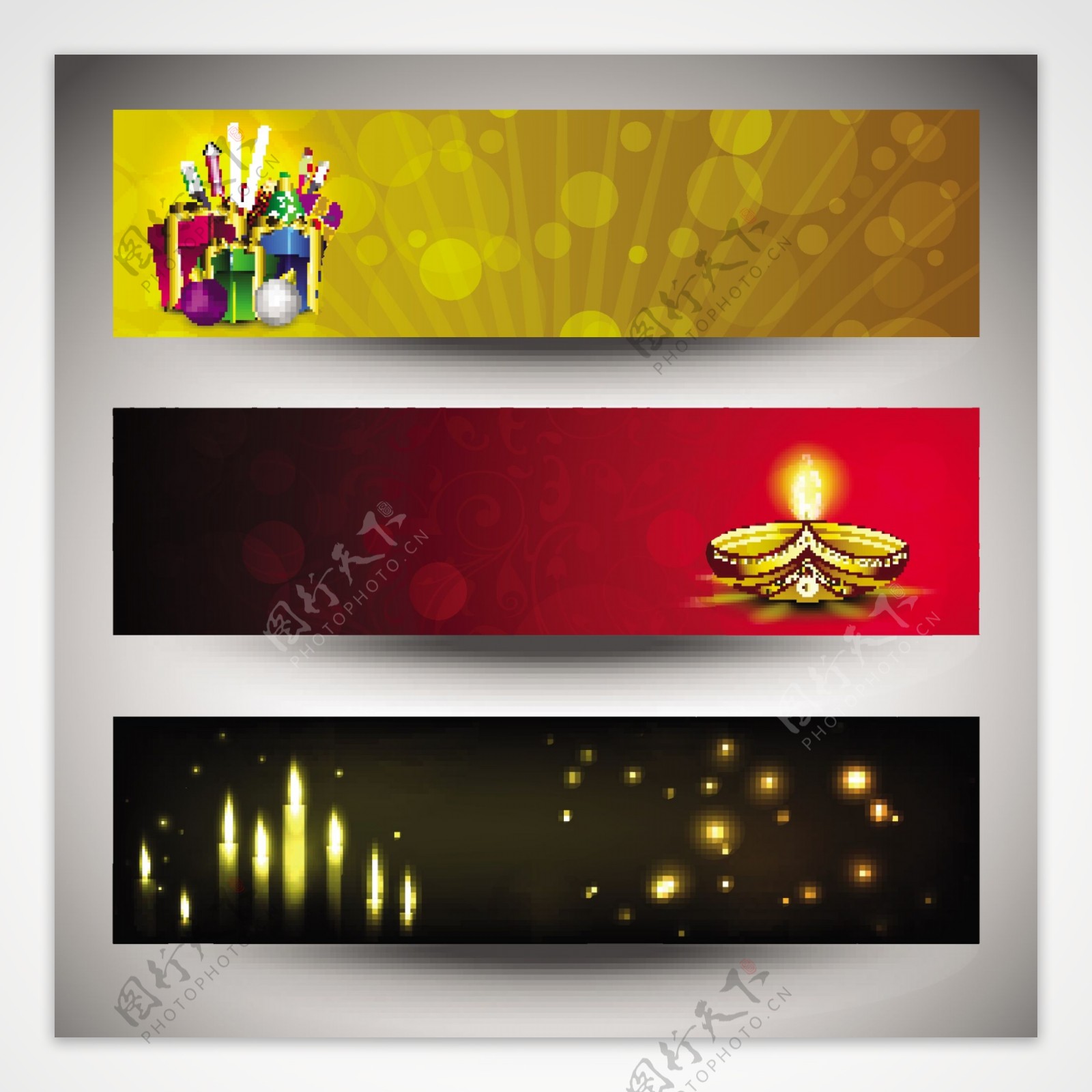 网站标题或横幅印度教节日排灯节为社区或排灯节