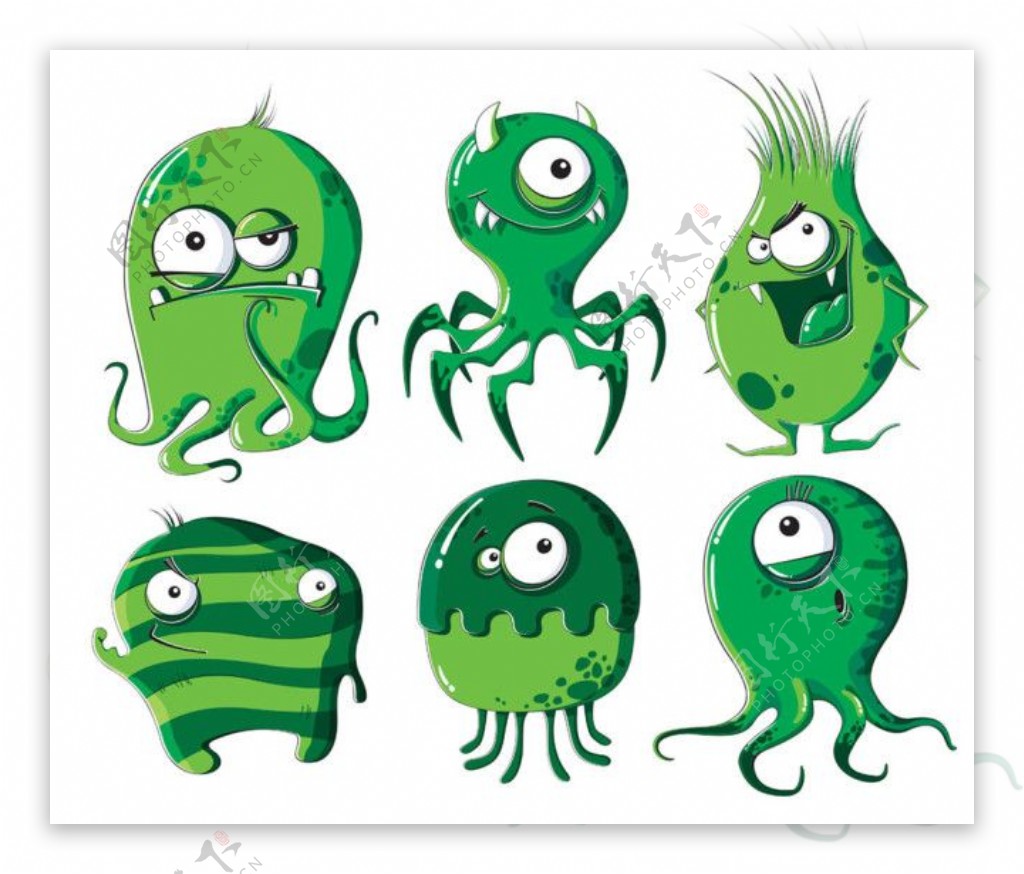 绿色病毒漫画图片