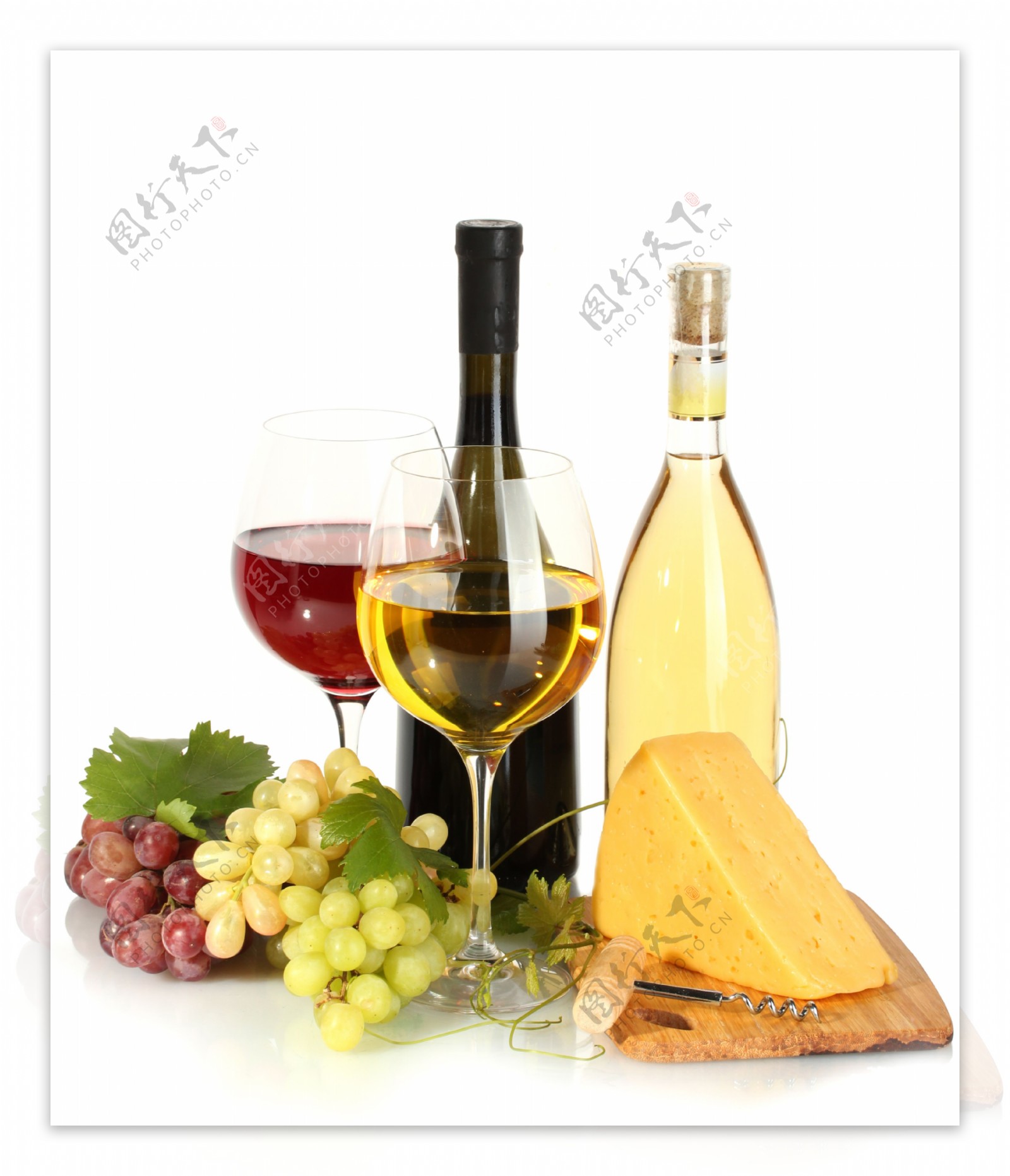 美味葡萄酒与葡萄