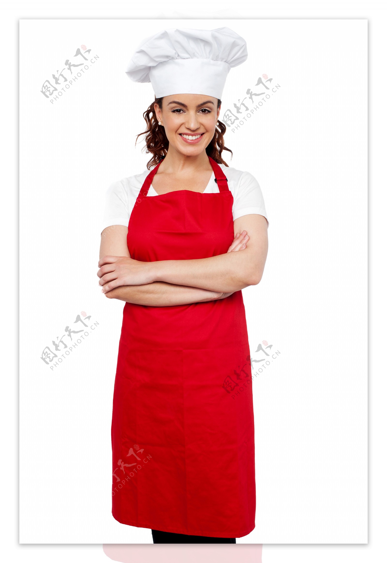 微笑的美女厨师图片