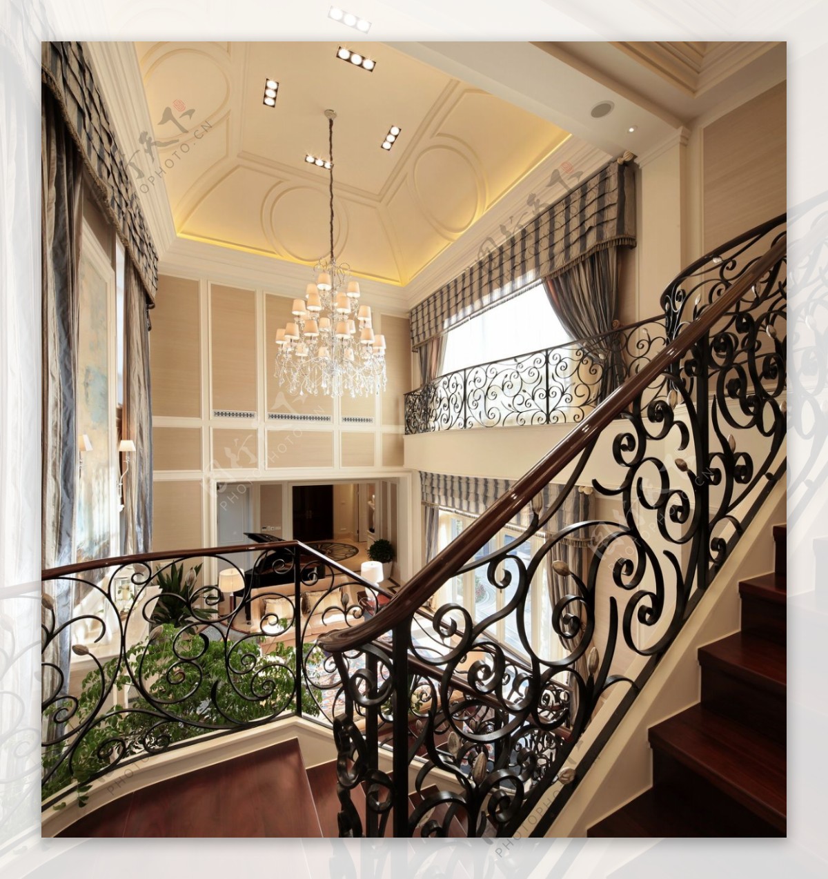 美式室内楼梯扶栏设计图