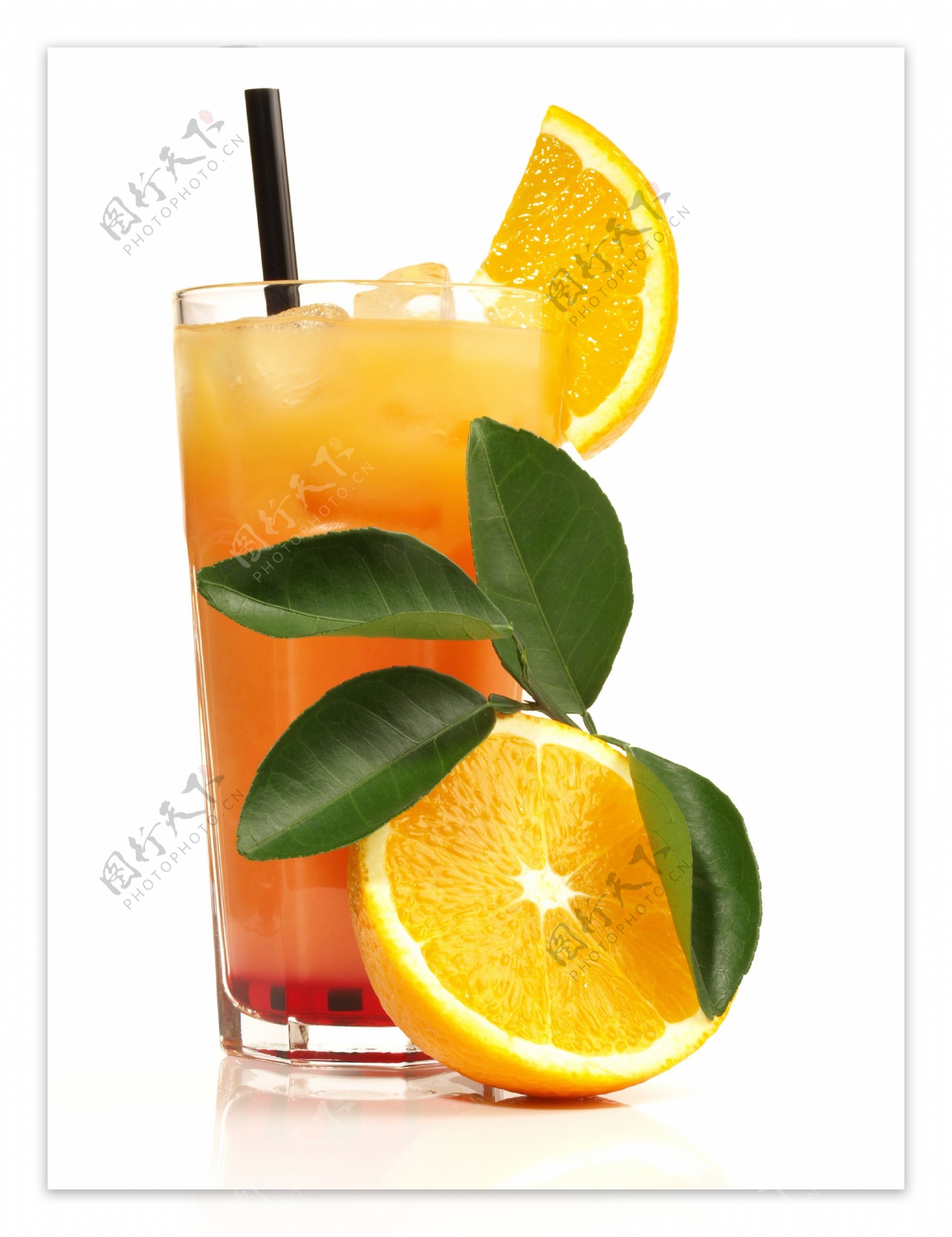 黄色鲜橙果汁图片