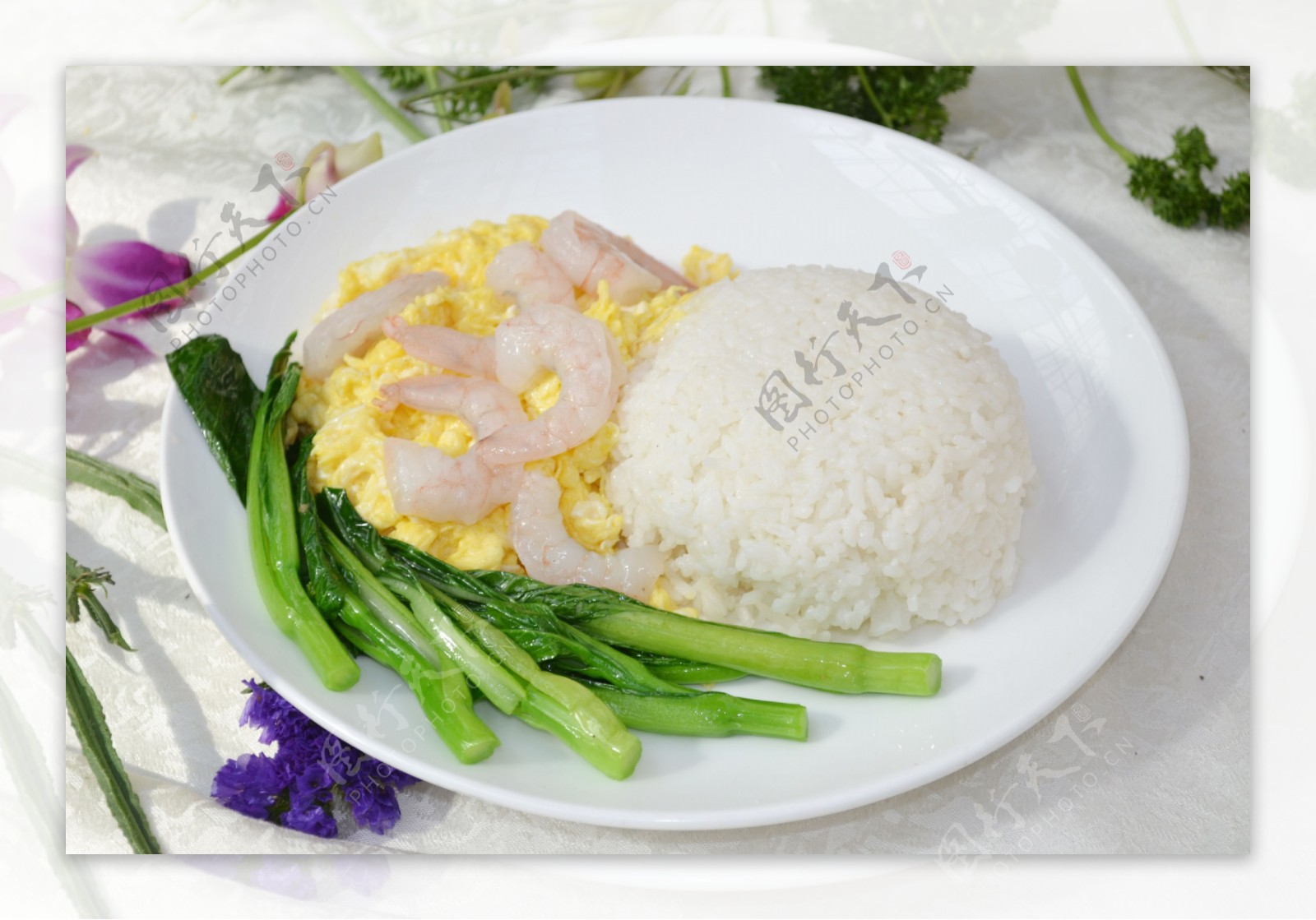 鸡蛋虾仁饭图片