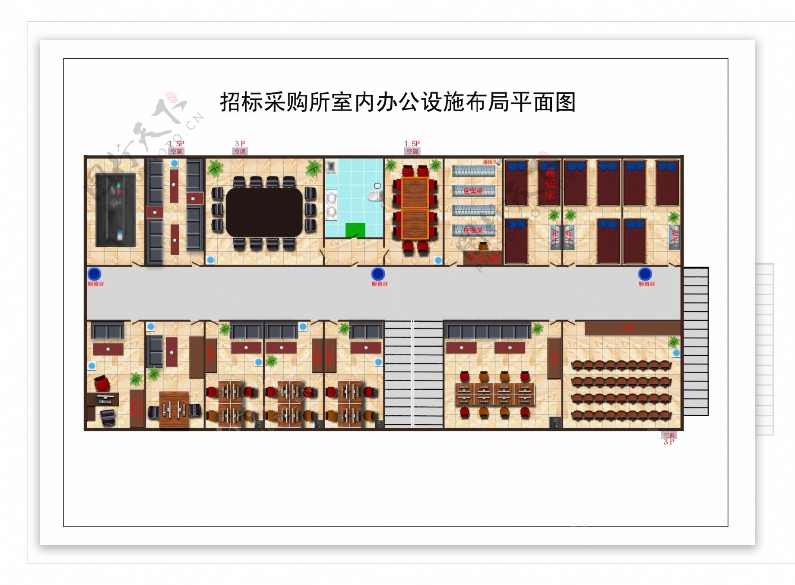 室内平面鸟瞰图