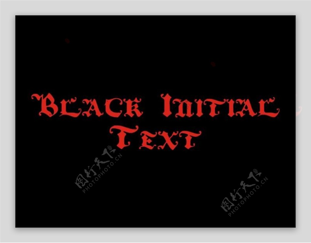 blackinitialtext字体