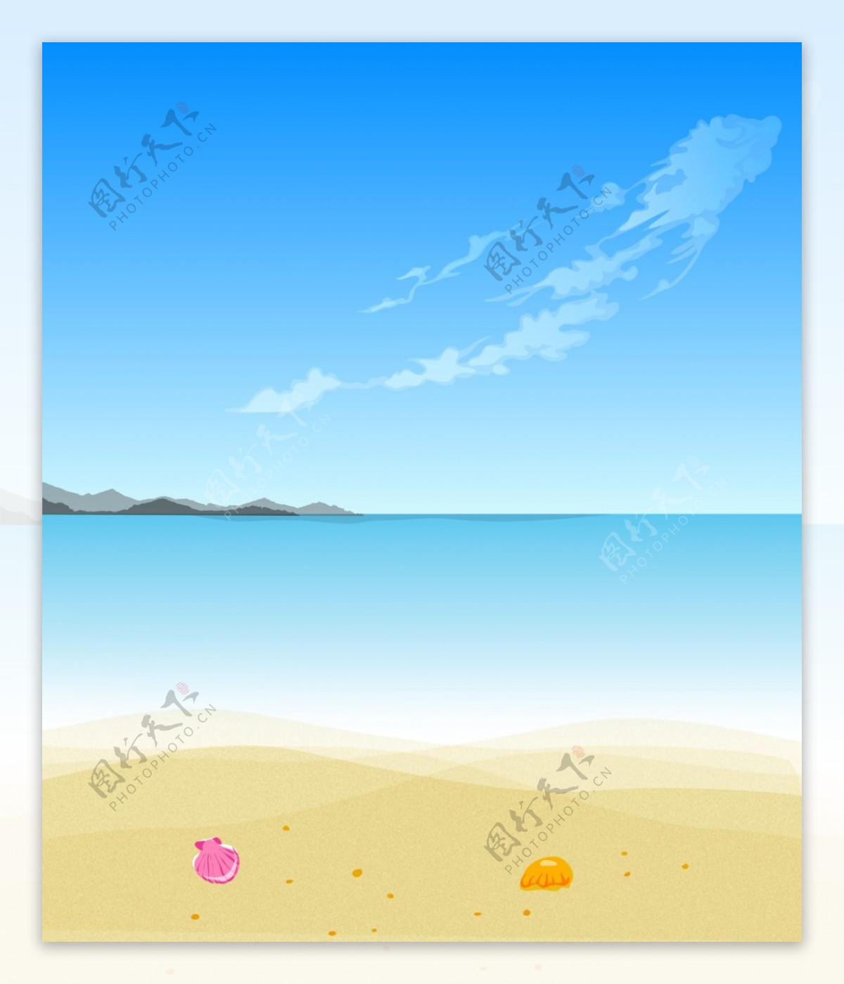 夏季沙滩背景