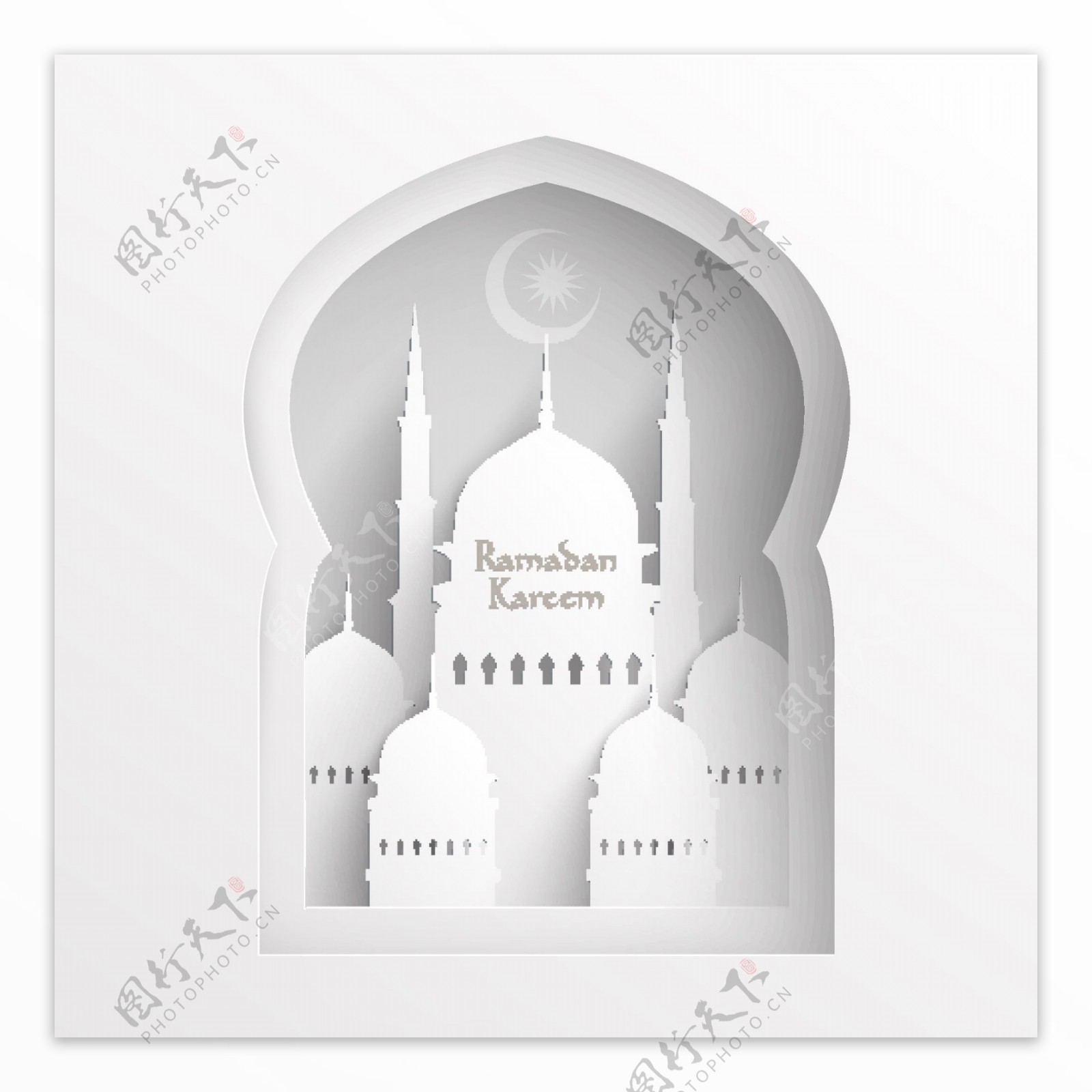 清真寺纸张标签