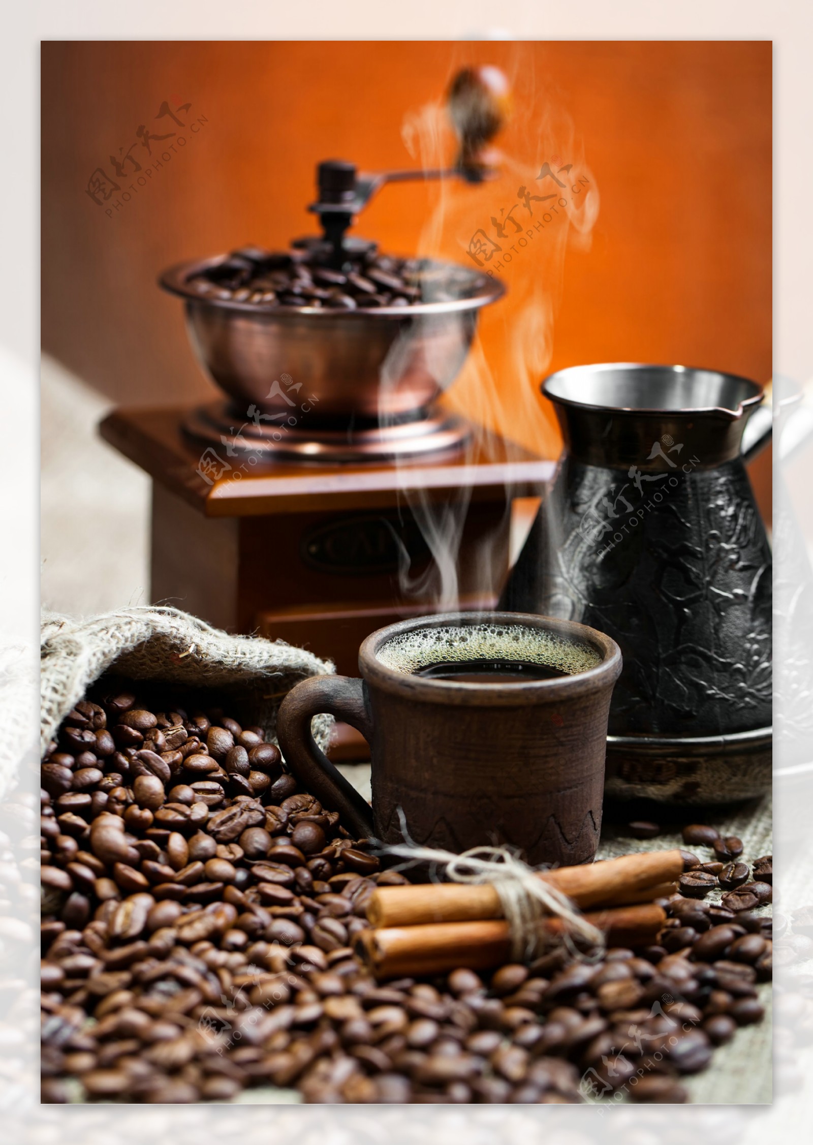 咖啡研磨机与咖啡豆