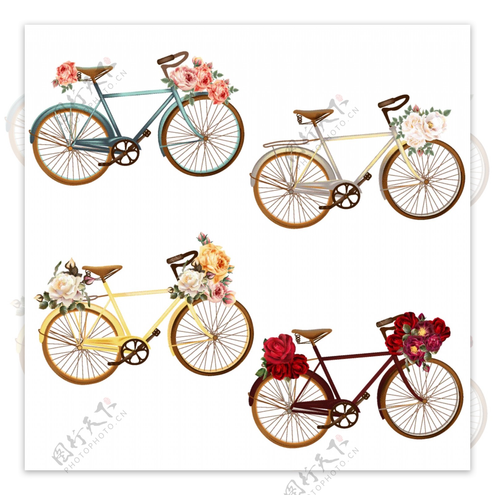 彩色自行车收藏