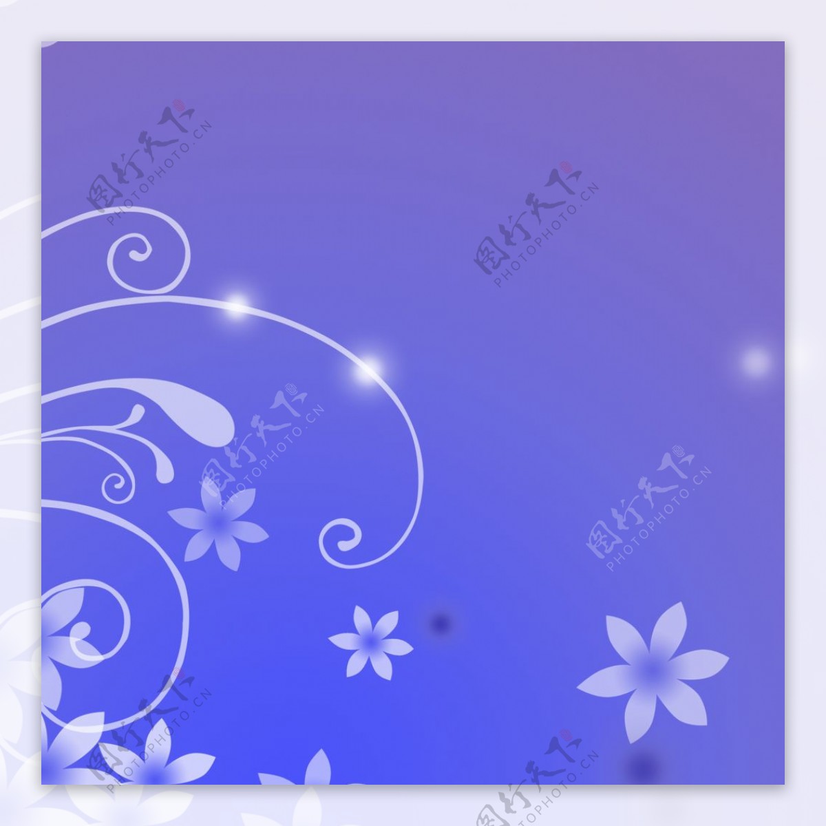 蓝色花朵背景图