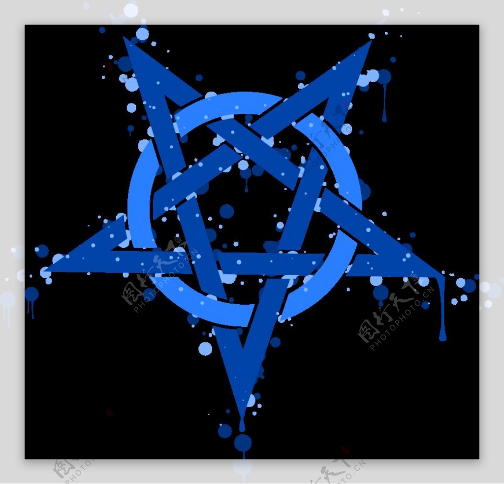 pentagramme环节bleues