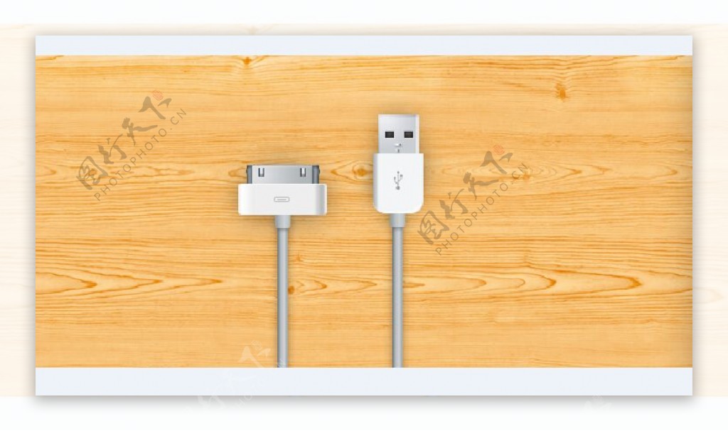苹果充电线PSD模板