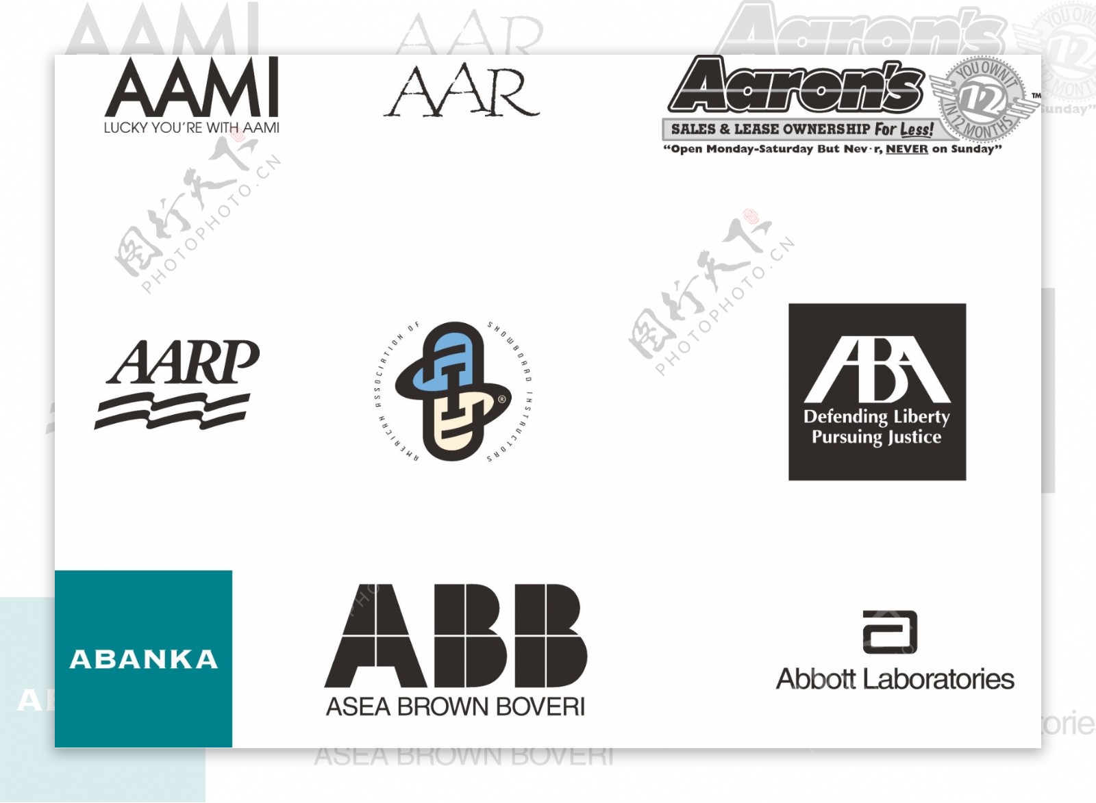 aaab组合的logo标志图片